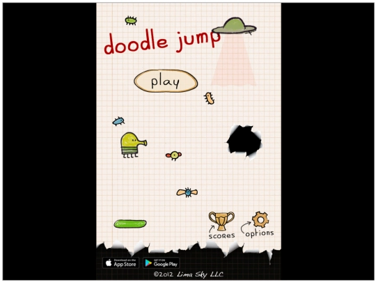 Games/doodlejump screenshot