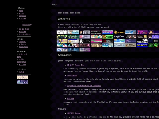 links screenshot