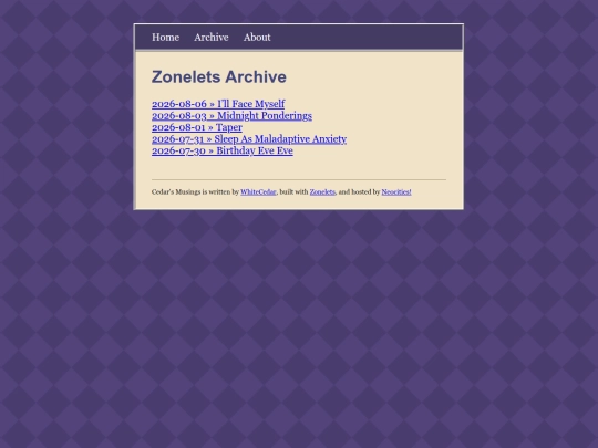 blog/archive screenshot