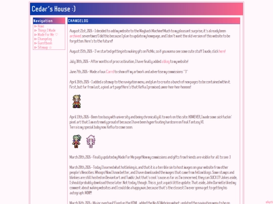 changelog screenshot