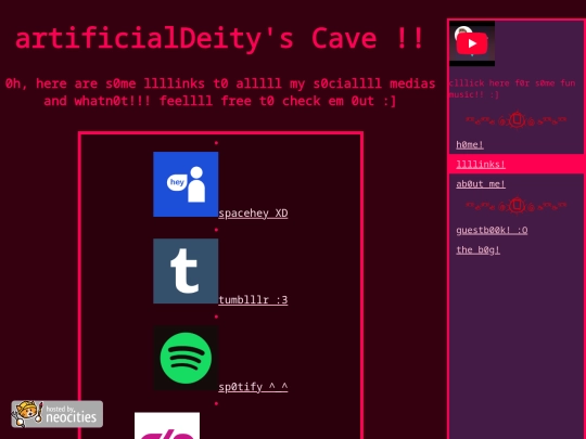 links screenshot