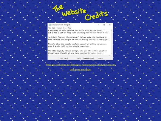 credits screenshot