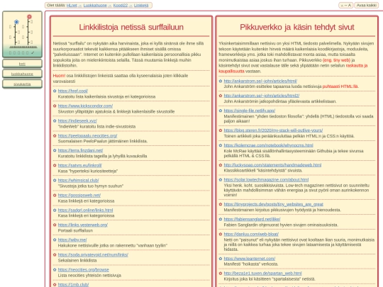 koodikurssi/luokkahuone/koodi22/linkkeja screenshot