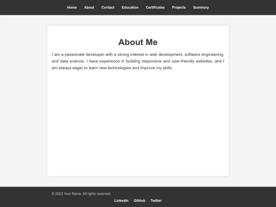 portpolio/about screenshot