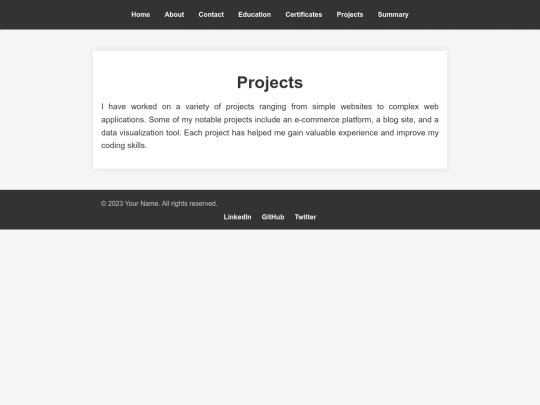 portpolio/projects screenshot