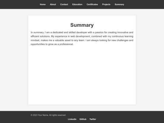 portpolio/summary screenshot