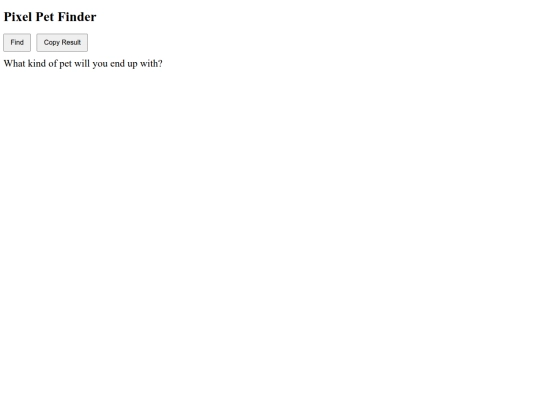 pixelpetfinder screenshot