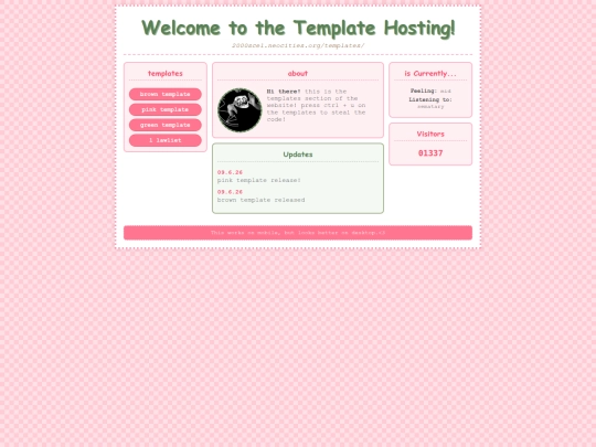 templates screenshot