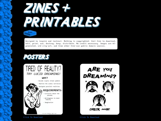 zines screenshot
