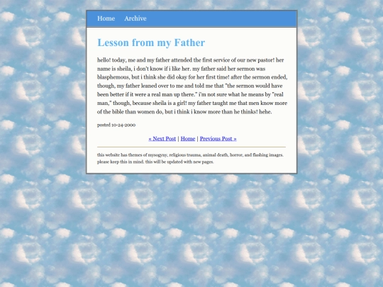 posts/10-24-2000-Lesson-from-my-Father screenshot
