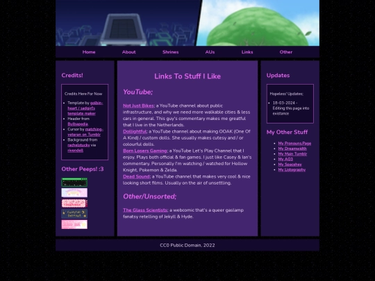 links screenshot