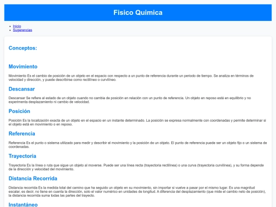 FisicoQuimica screenshot
