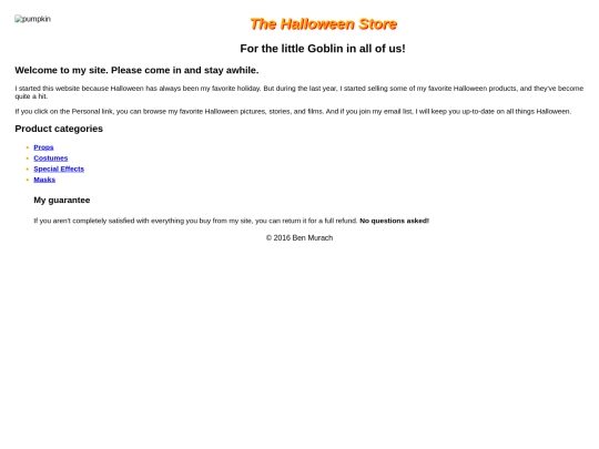 halloween/Halloween store screenshot
