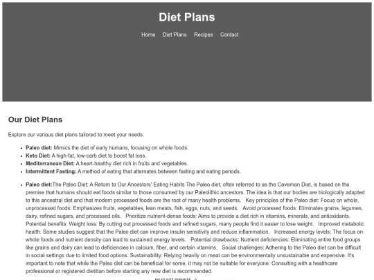 diet-plans screenshot
