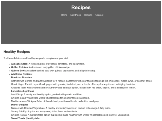 recipes screenshot