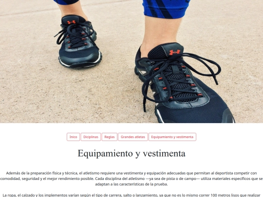 Equipamientoyvestimenta screenshot