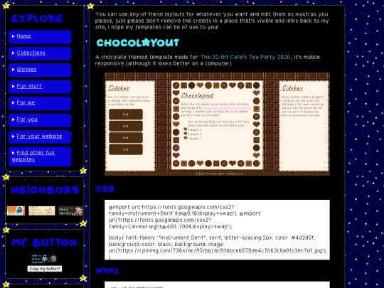 Layouts screenshot