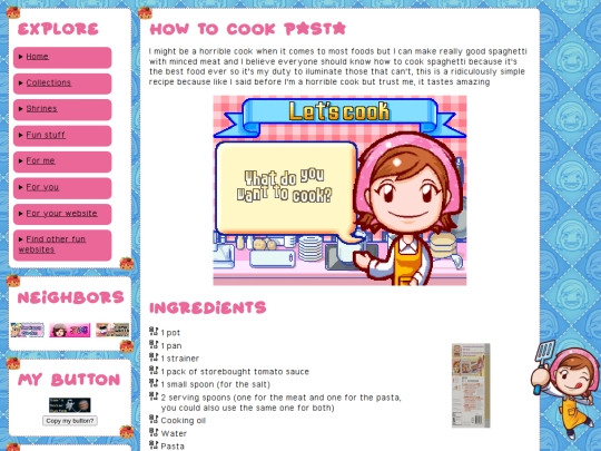 Pasta screenshot