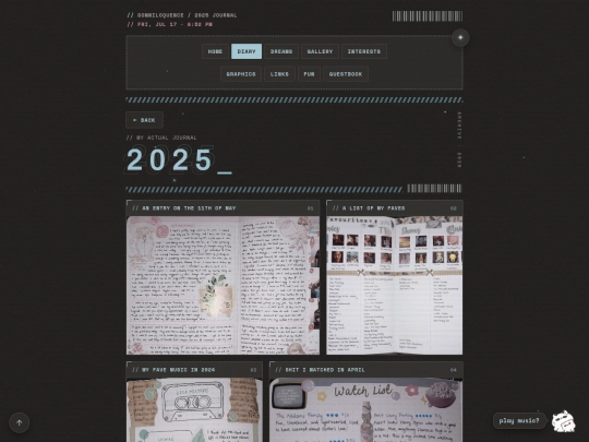 diary-2025 screenshot