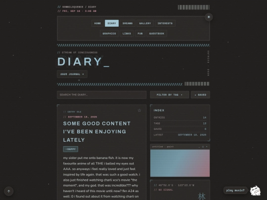 diary screenshot