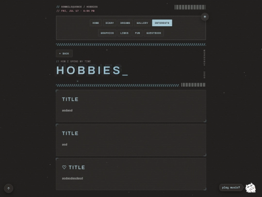 fav-hobbies screenshot