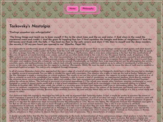 philosophy.nostalgia screenshot