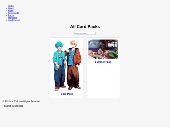 packs screenshot