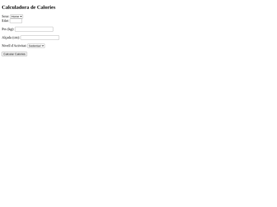calories/2 screenshot
