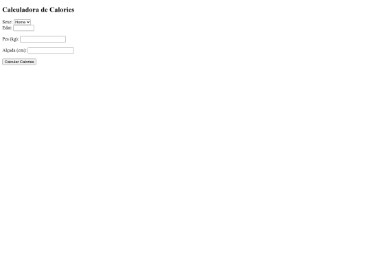 calories screenshot