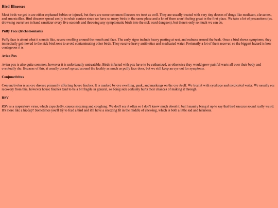 BirdIllnesses screenshot