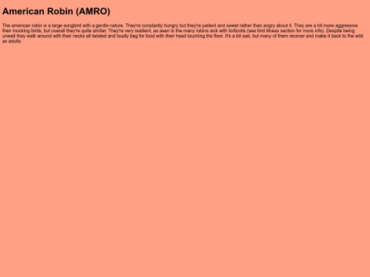BirdRoom/AMRO screenshot