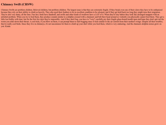 BirdRoom/CHSW screenshot