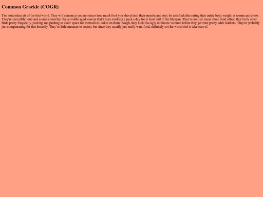 BirdRoom/COGR screenshot