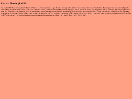 BirdRoom/EAPH screenshot