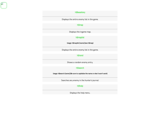 commands screenshot