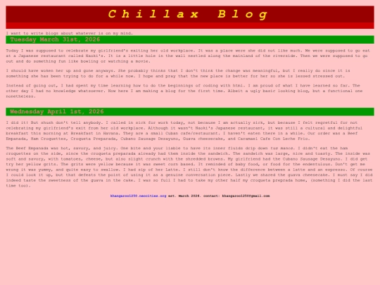 chillax_blog1 screenshot