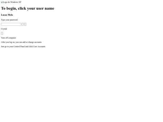 login screenshot