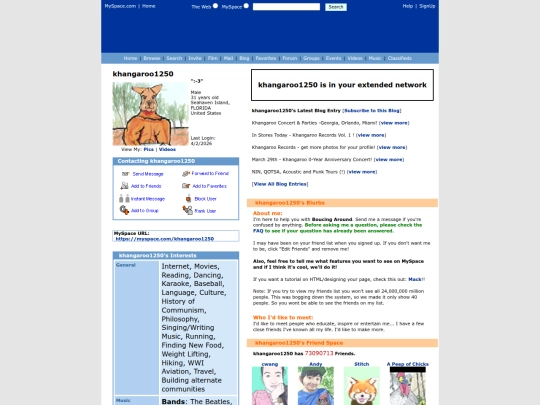 myspace screenshot
