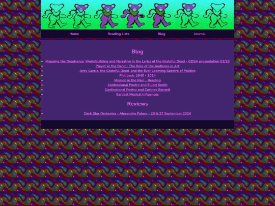 Blog screenshot