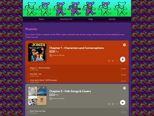 Playlists screenshot