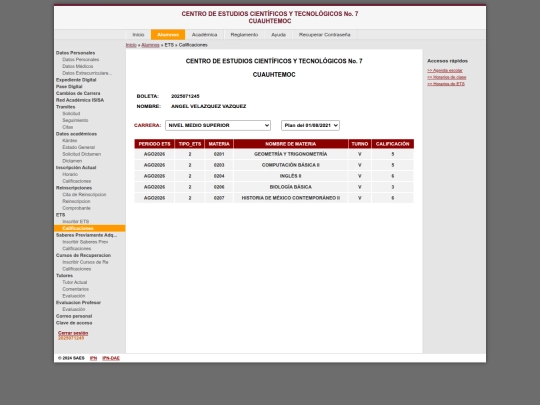 index screenshot