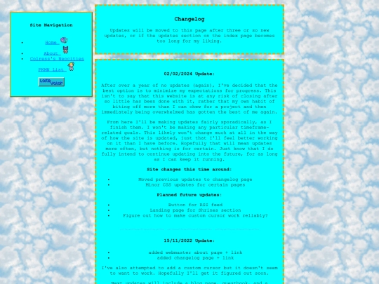 changelog screenshot