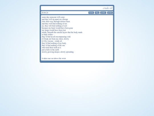poems/crudeoil screenshot