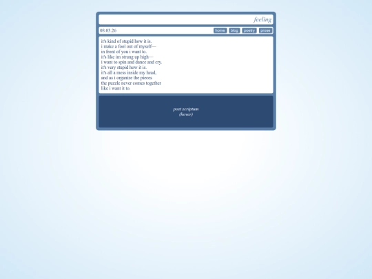 poems/feeling screenshot