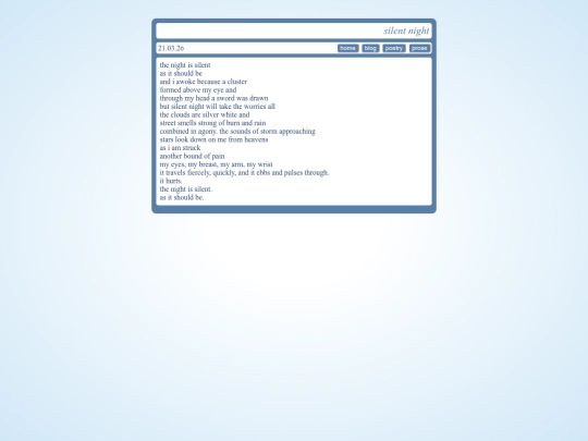poems/silentnight screenshot