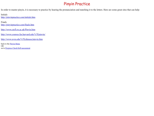 Chinese Basics/PinyinPractice screenshot