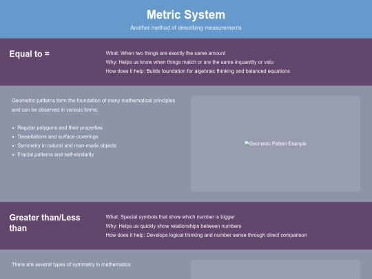 Math/metric screenshot