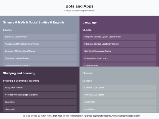 Menus/appsbots screenshot