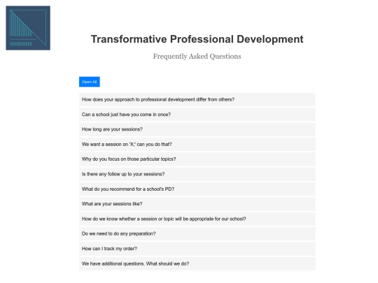 PD/FAQ screenshot