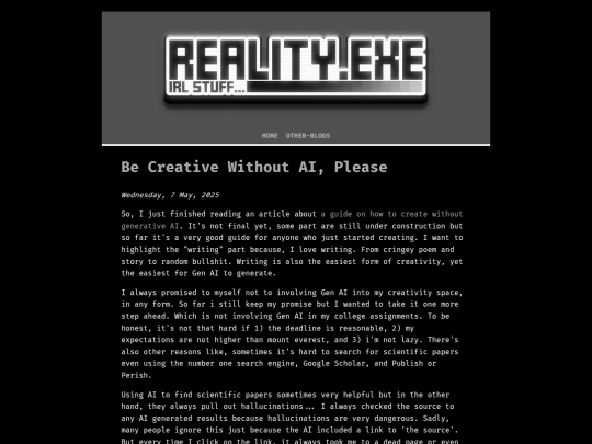 Blogs/Reality.exe/070525 screenshot